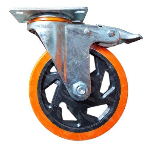 CASTOR WHEEL ORANGE PVC
